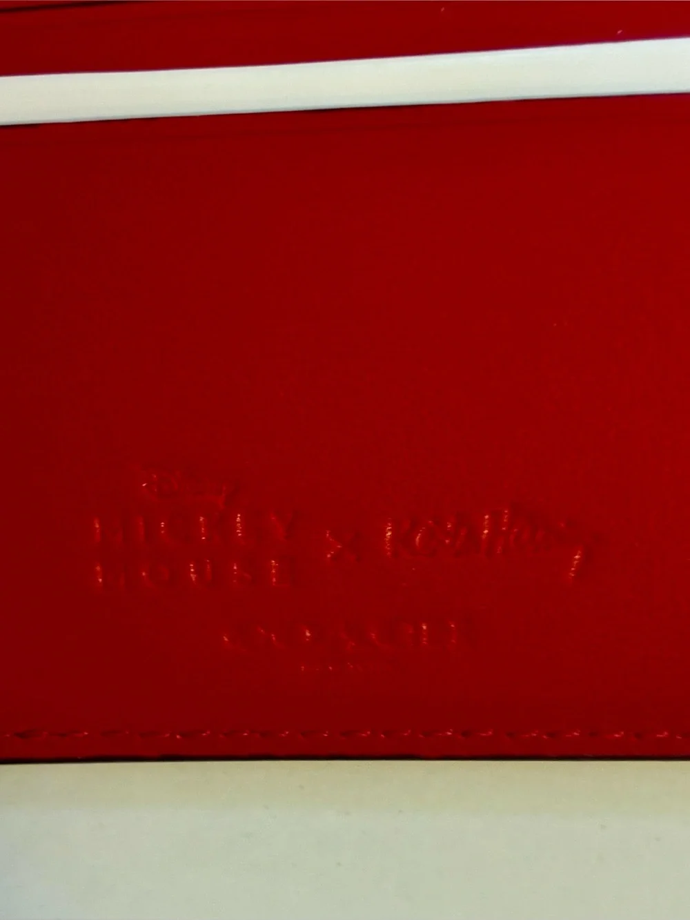 Coach Disney Keith Haring Mickey Mouse UFO Unisex Leather Bifold Wallet NEW